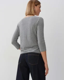 Basicshirt Kirosa Soft Grijs Online Bestellen*OPUS Fashion