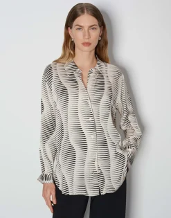 Blouse Met Print Zauryn Wit Online Bestellen*OPUS Cheap