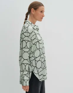 Blouse Met Print Zeline Groen Online Bestellen*OPUS Online