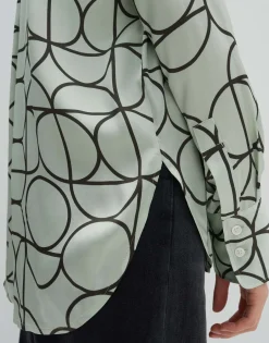 Blouse Met Print Zeline Groen Online Bestellen*OPUS Online