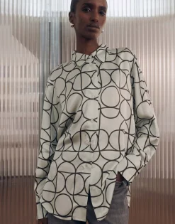 Blouse Met Print Zeline Groen Online Bestellen*OPUS Online