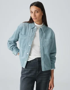 Corduroy Bloes Falba Blauw Online Bestellen*OPUS Discount