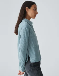 Corduroy Bloes Falba Blauw Online Bestellen*OPUS Discount