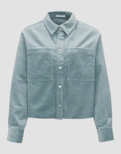 Corduroy Bloes Falba Blauw Online Bestellen*OPUS Discount