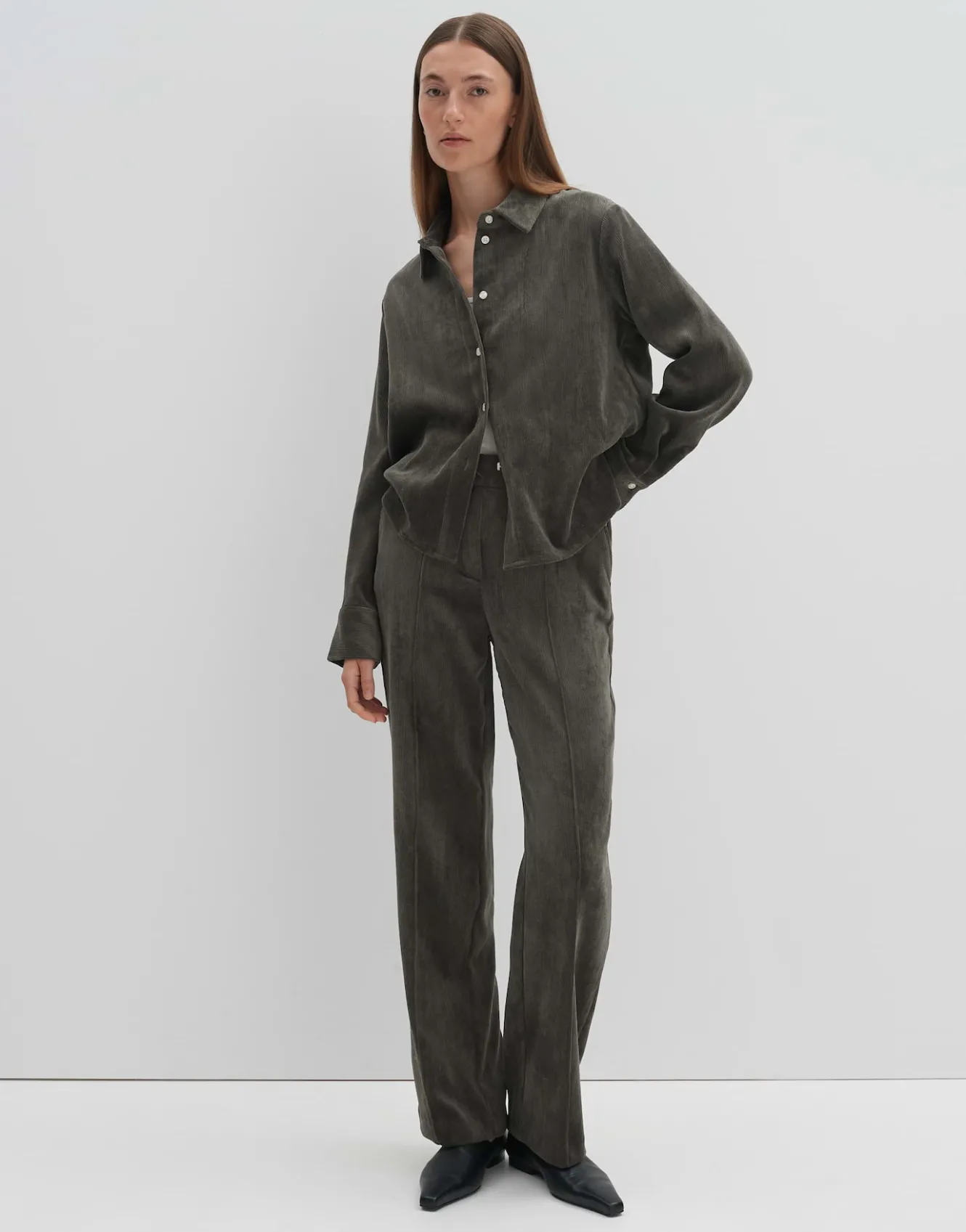 Corduroy Bloes Zortney Detail Groen Online Bestellen*OPUS Online