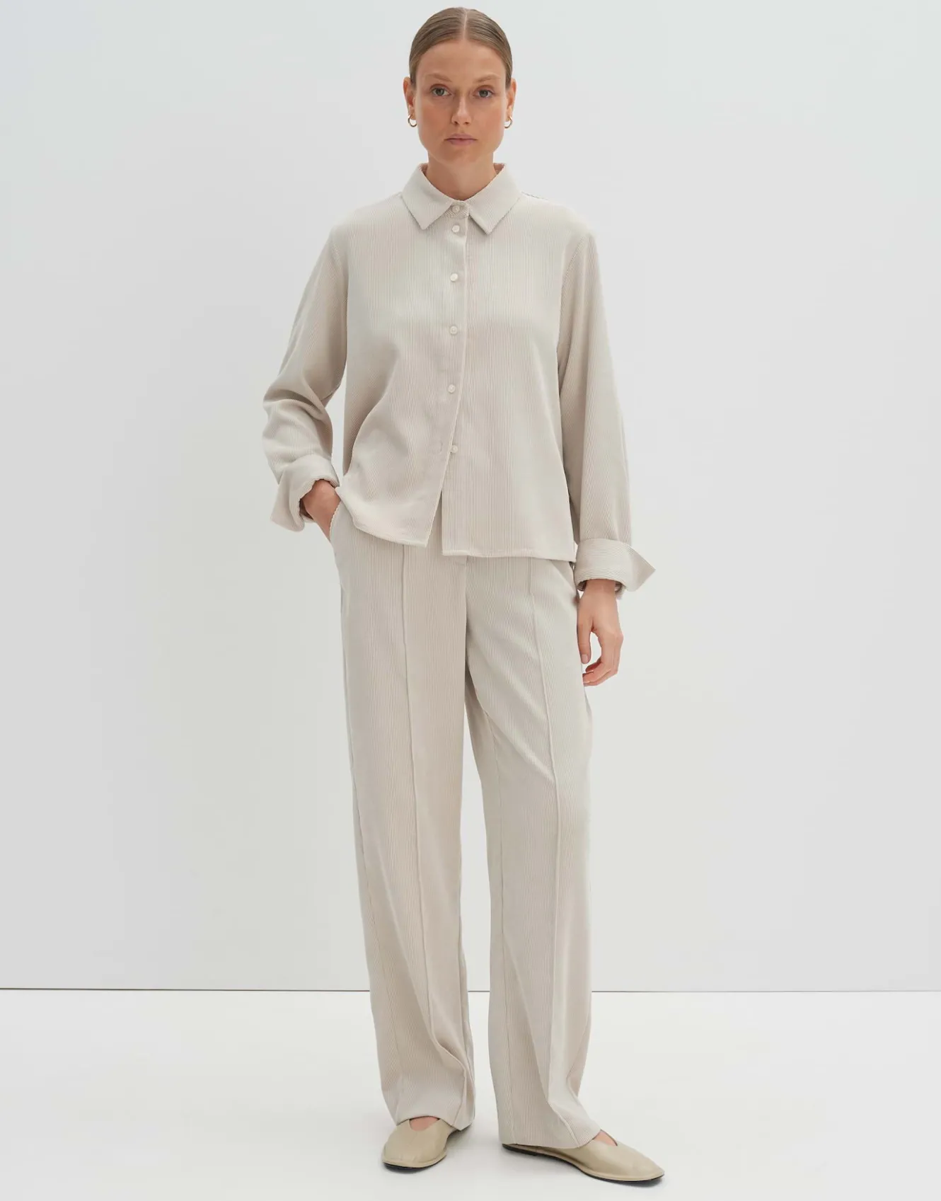 Corduroy Bloes Zortney Detail Beige Online Bestellen*OPUS Cheap