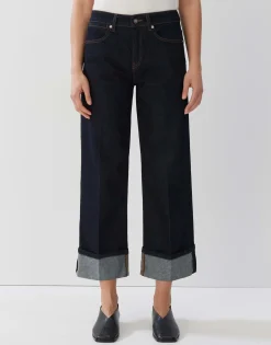 Cropped Wide Jeans Cellma Turn Up Blauw Online Bestellen*OPUS Cheap