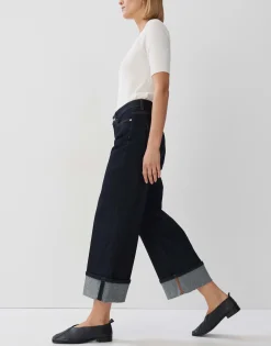 Cropped Wide Jeans Cellma Turn Up Blauw Online Bestellen*OPUS Cheap