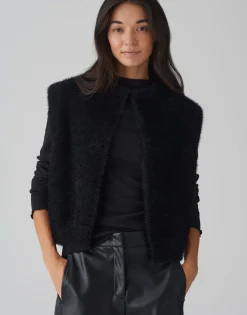 Faux-fur Bodywarmer Desto Zwart Online Bestellen*OPUS Clearance