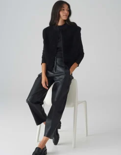 Faux-fur Bodywarmer Desto Zwart Online Bestellen*OPUS Clearance