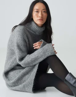 Gebreide Jurk Wakona Grijs Online Bestellen*OPUS Cheap