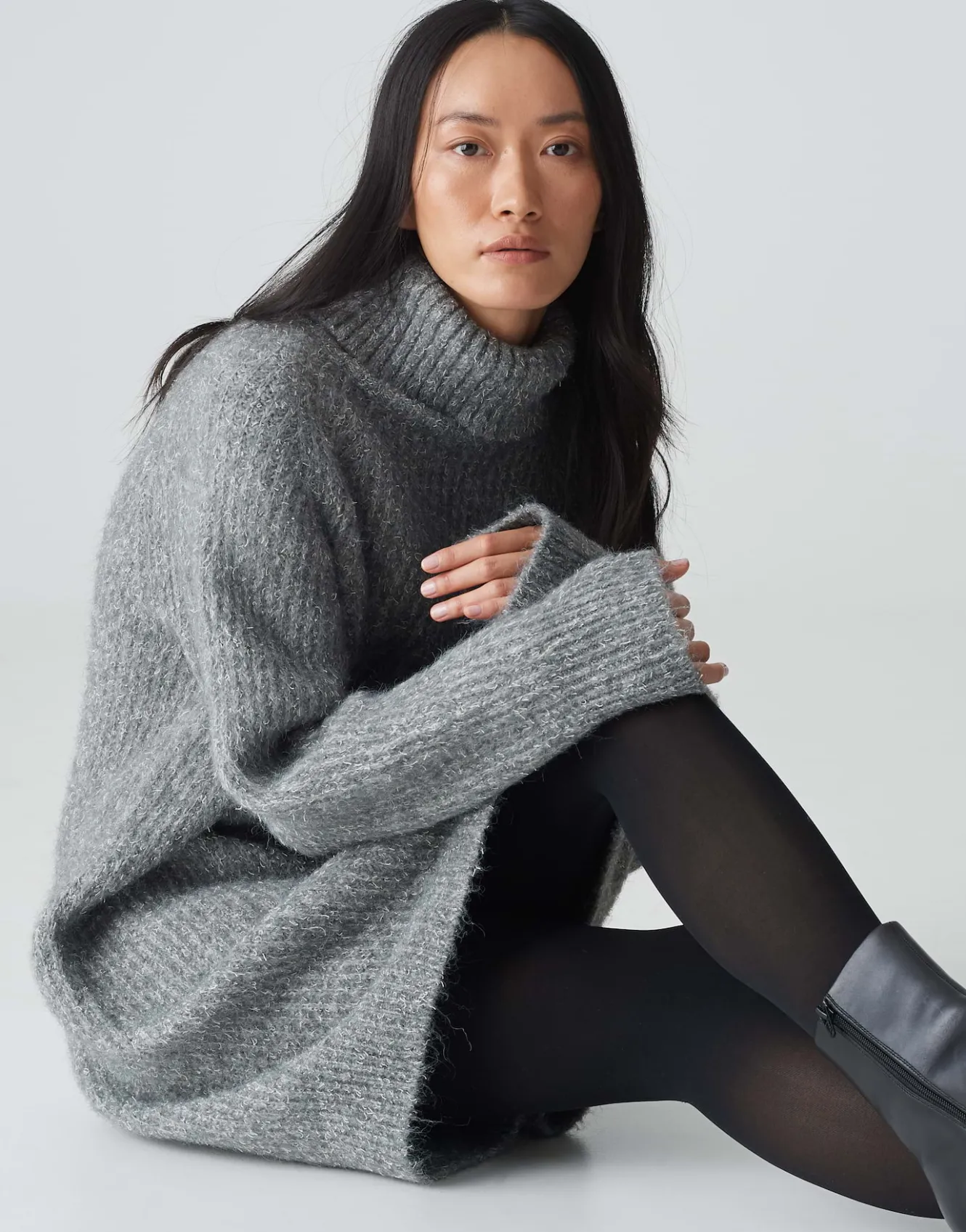 Gebreide Jurk Wakona Grijs Online Bestellen*OPUS Cheap