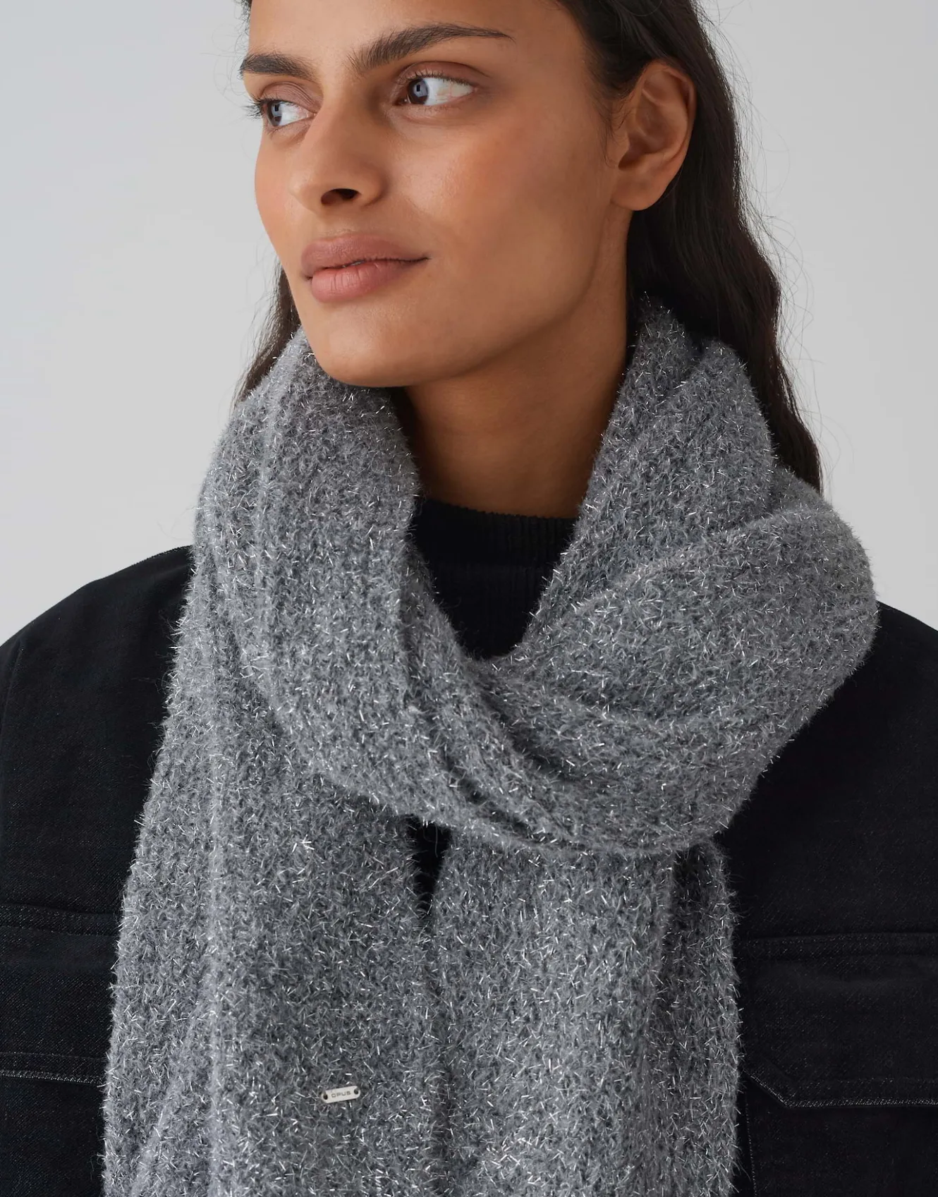 Gebreide Sjaal Aglezi Scarf Grijs Online Bestellen*OPUS Shop