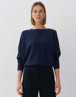 Gebreide Trui Taliya Detail Blauw Online Bestellen*OPUS Flash Sale
