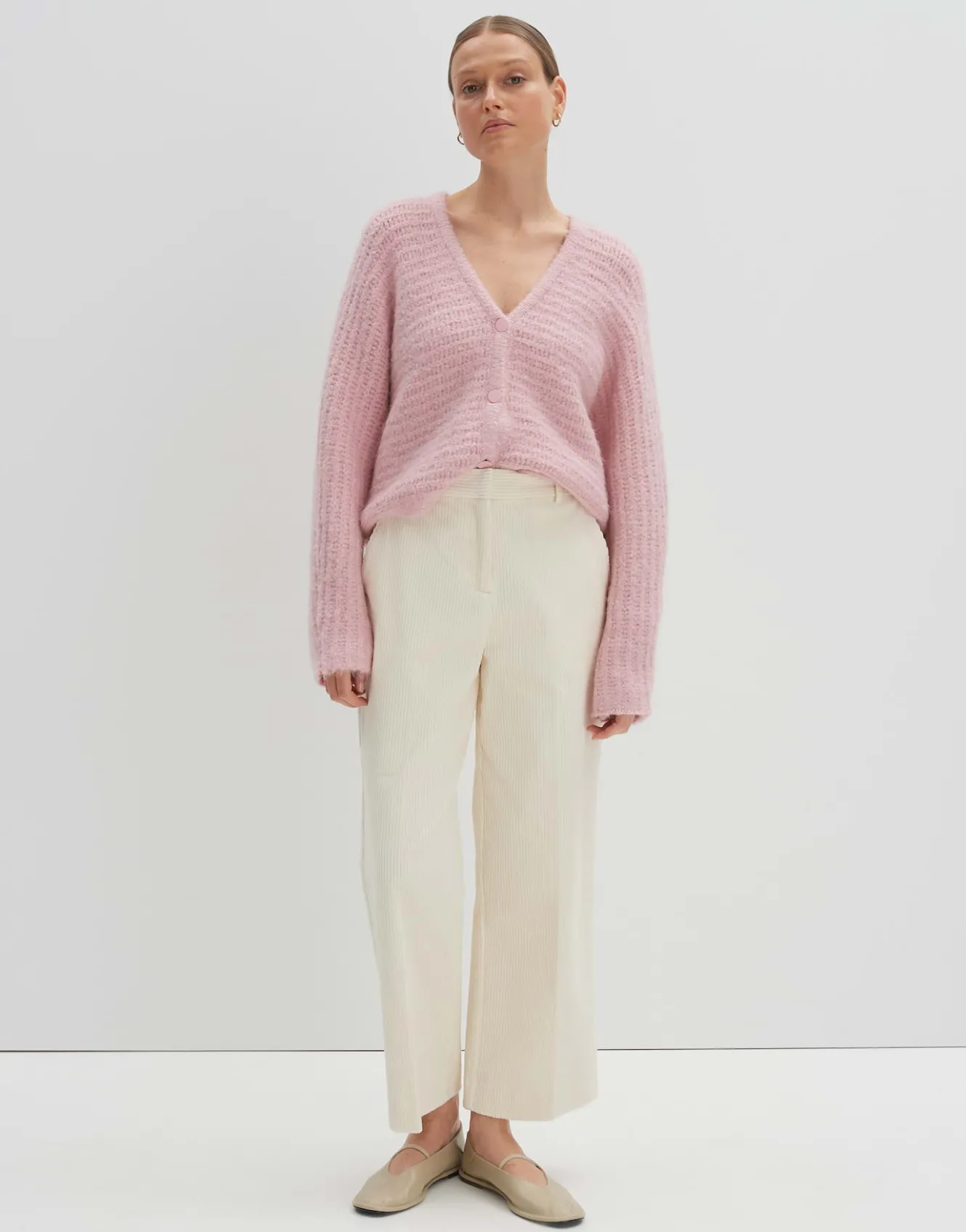 Gebreid Vest Timaria Roze Online Bestellen*OPUS Shop