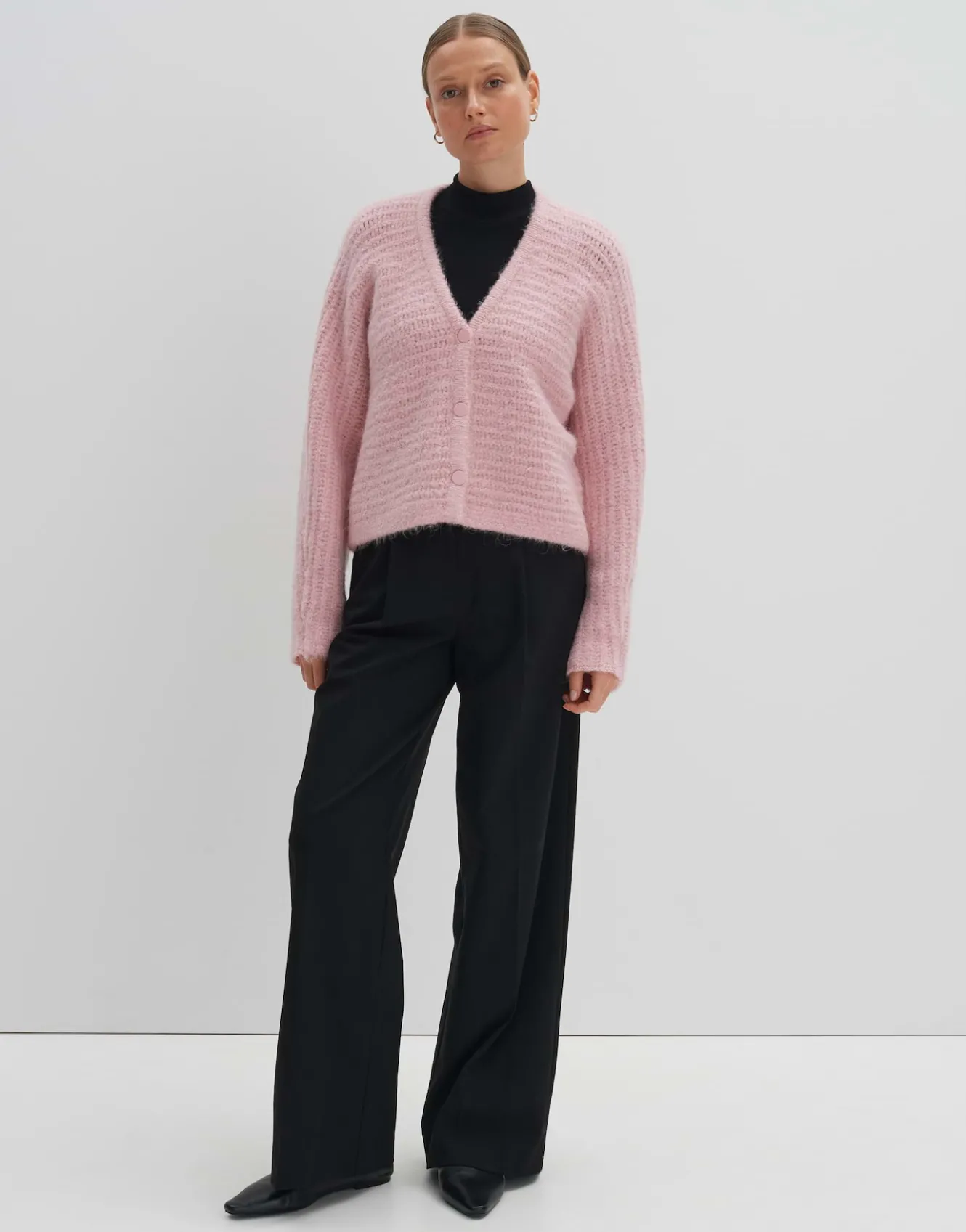 Gebreid Vest Timaria Roze Online Bestellen*OPUS Shop