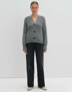 Gebreid Vest Timila Grijs Online Bestellen*OPUS Shop