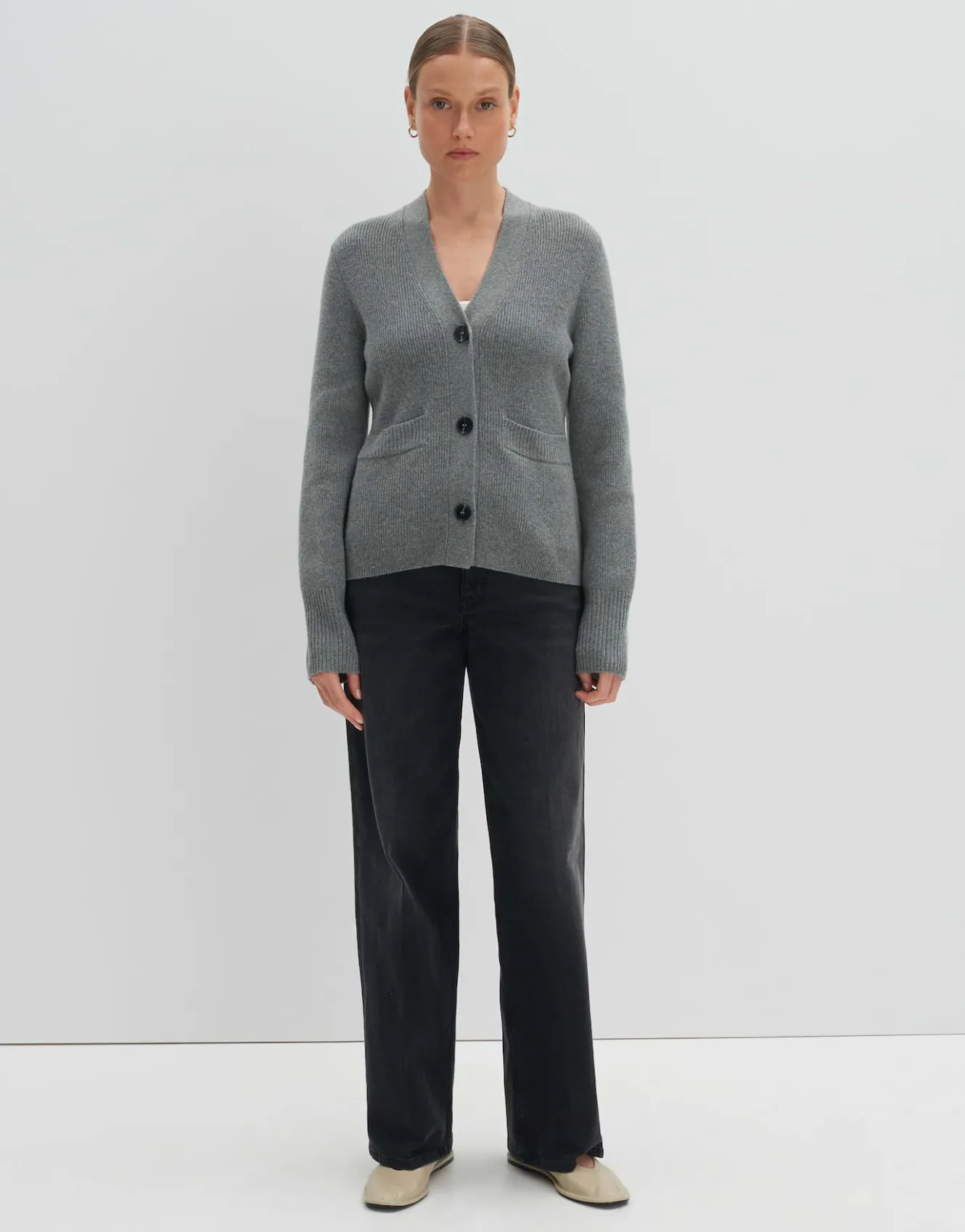 Gebreid Vest Timila Grijs Online Bestellen*OPUS Shop