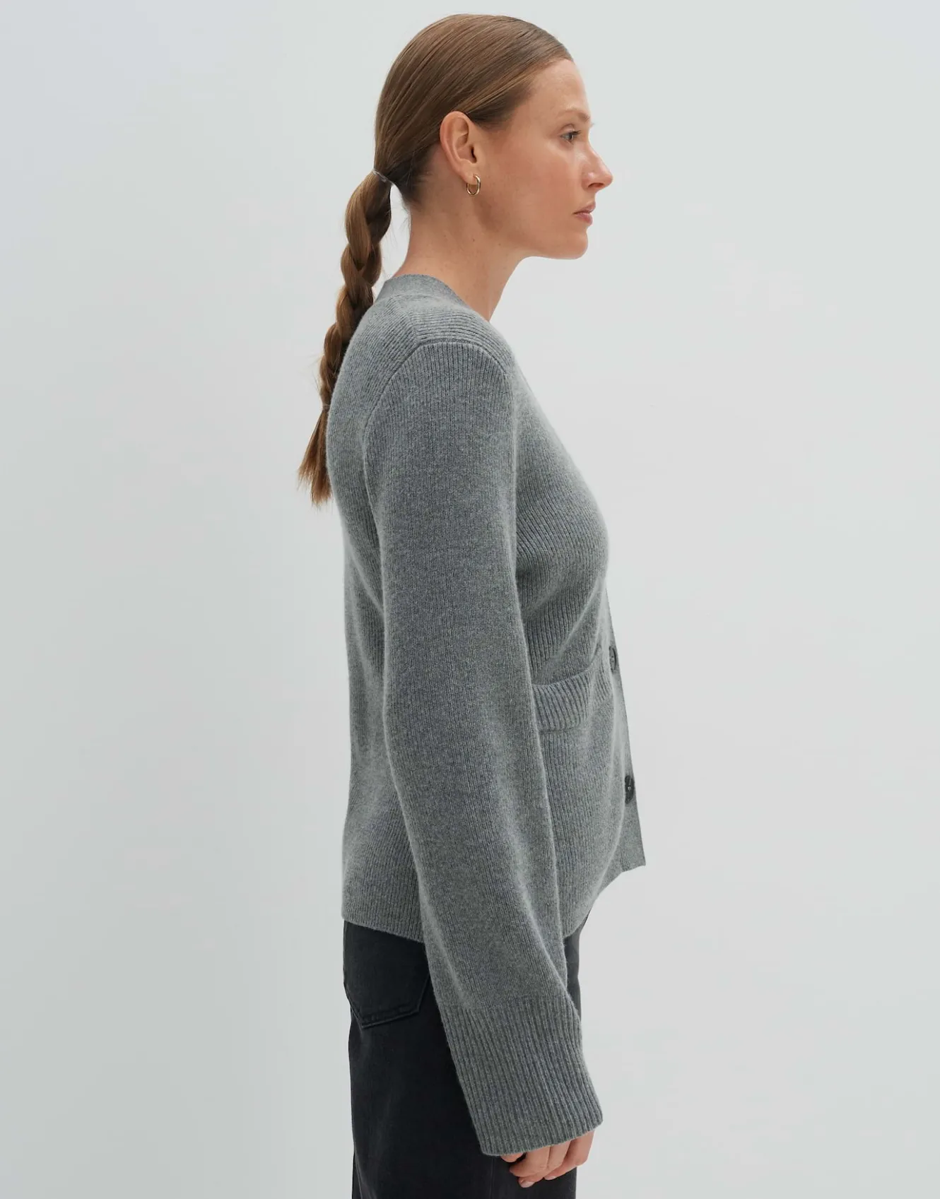 Gebreid Vest Timila Grijs Online Bestellen*OPUS Shop