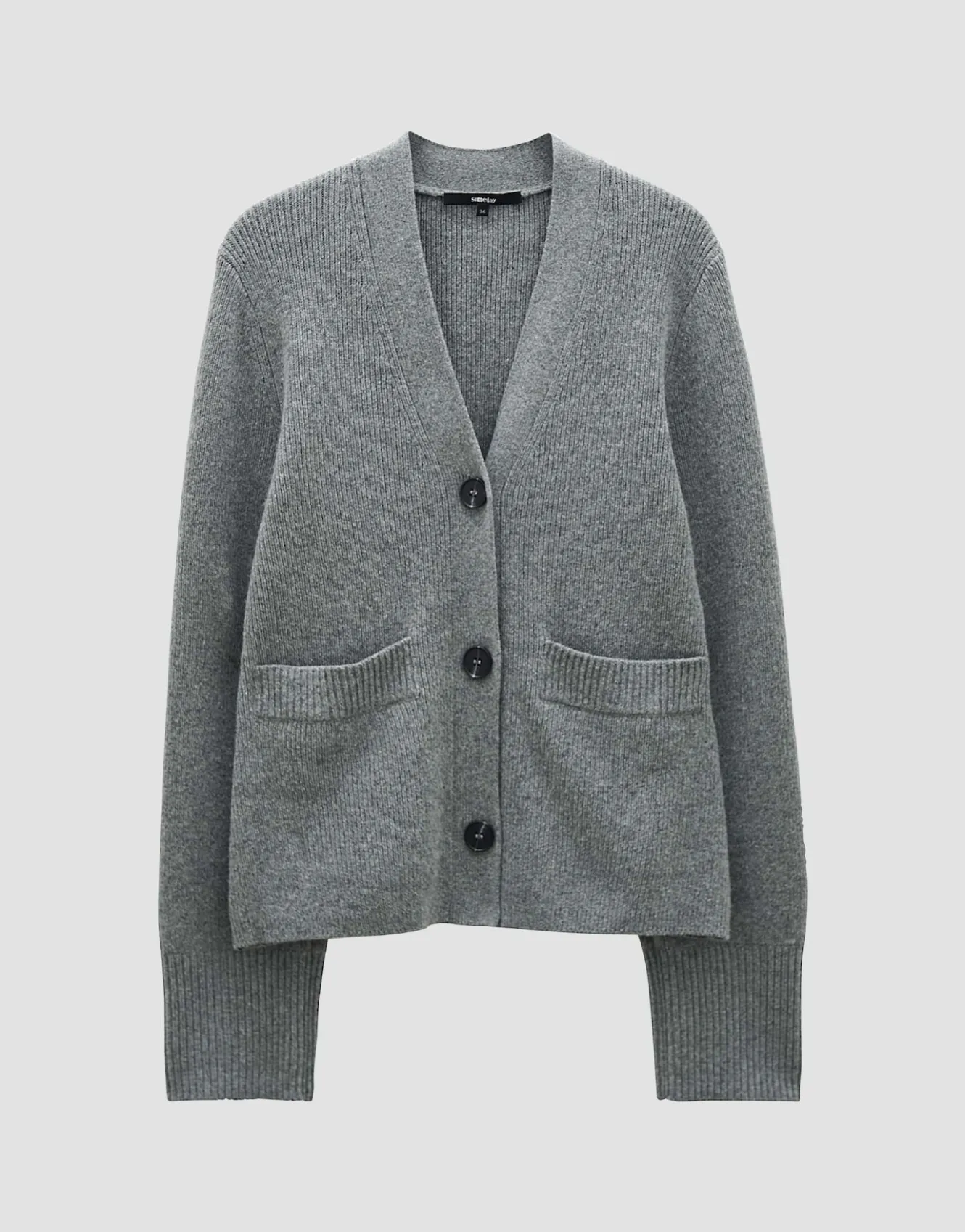 Gebreid Vest Timila Grijs Online Bestellen*OPUS Shop