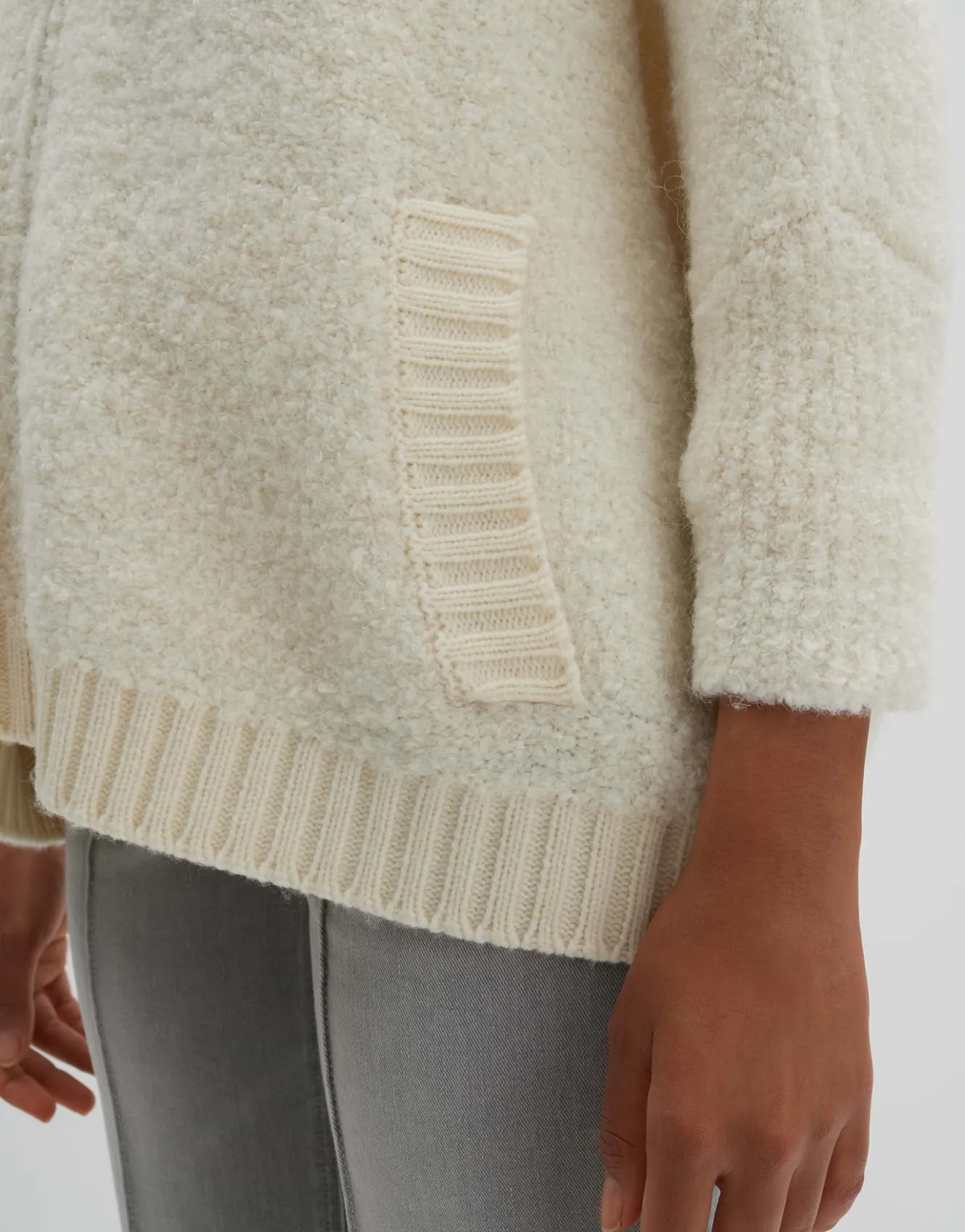 Gebreid Vest Touclee Detail Wit Online Bestellen*OPUS Online