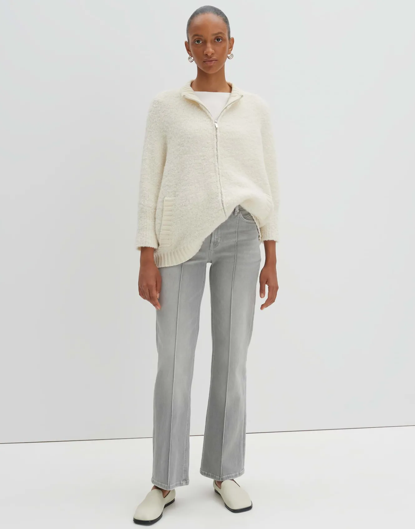 Gebreid Vest Touclee Detail Wit Online Bestellen*OPUS Online