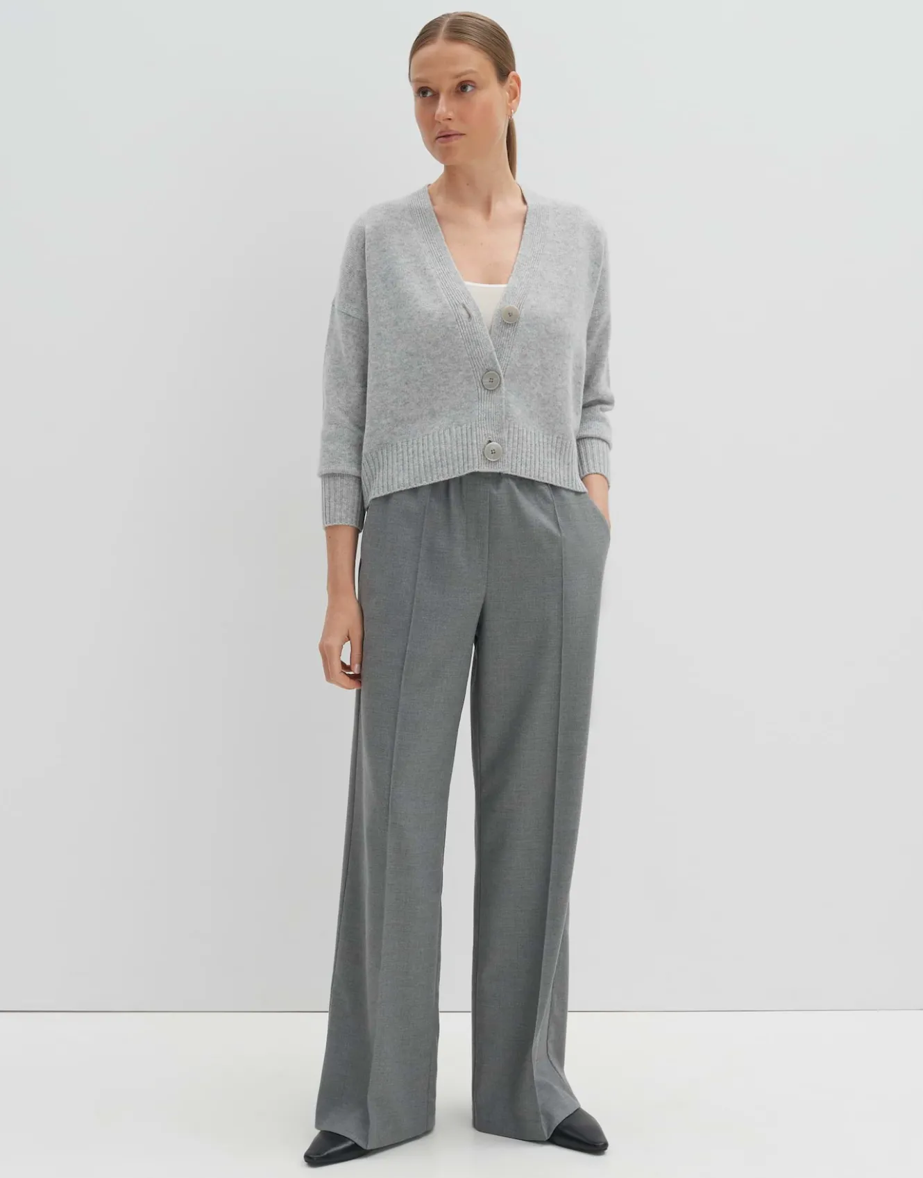 Gebreid Vest Tunja Grijs Online Bestellen*OPUS Shop