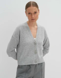 Gebreid Vest Tunja Grijs Online Bestellen*OPUS Shop