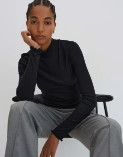 Geribd Shirt Kinara Zwart Online Bestellen*OPUS Best Sale
