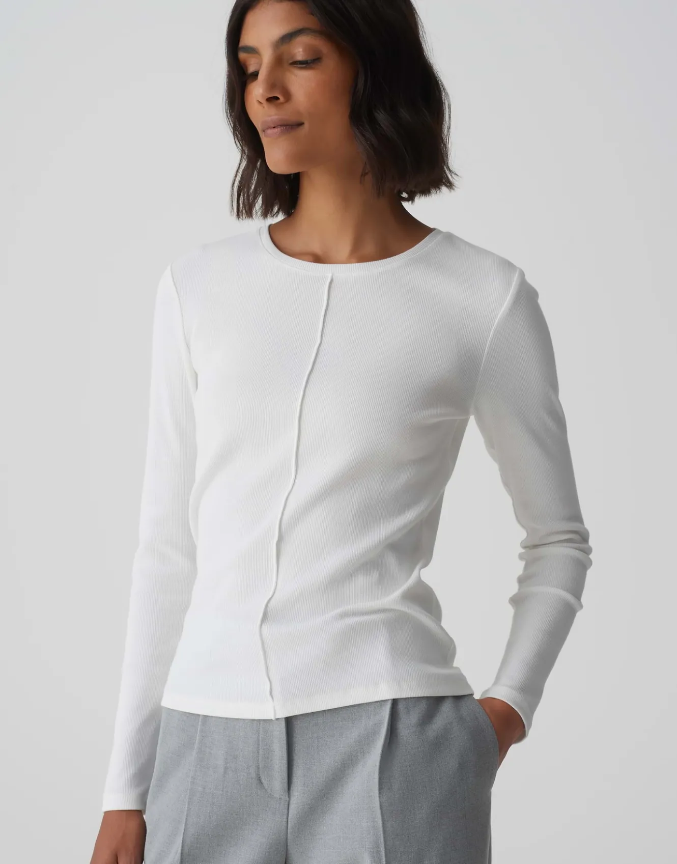 Geribd Shirt Sadalie Wit Online Bestellen*OPUS Fashion