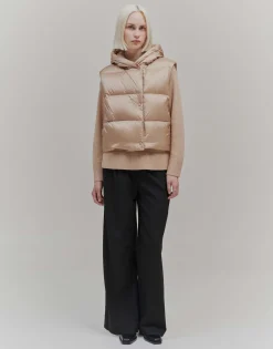 Gewatteerde Bodywarmer Vausti Beige Online Bestellen*OPUS New