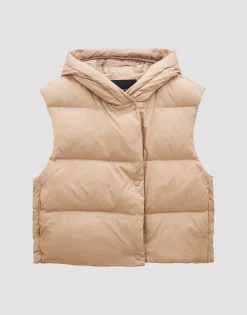 Gewatteerde Bodywarmer Vausti Beige Online Bestellen*OPUS New