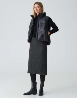 Gewatteerde Bodywarmer Woertel Zwart Online Bestellen*OPUS Hot