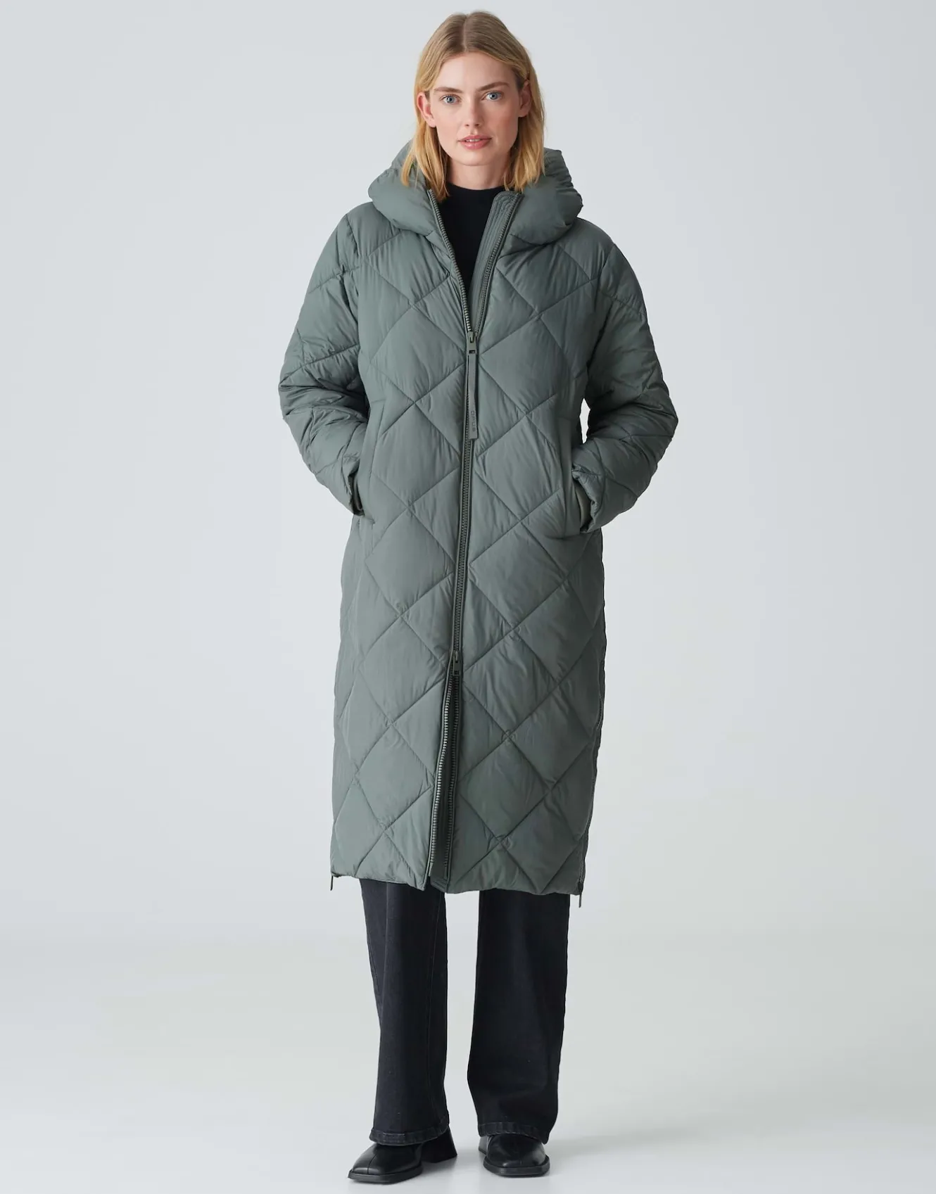 Gewatteerde Mantel Hubine Fresh Groen Online Bestellen*OPUS New