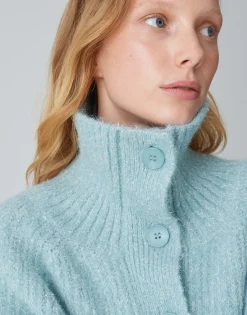 Grofgebreid Vest Dazzi Blauw Online Bestellen*OPUS Fashion