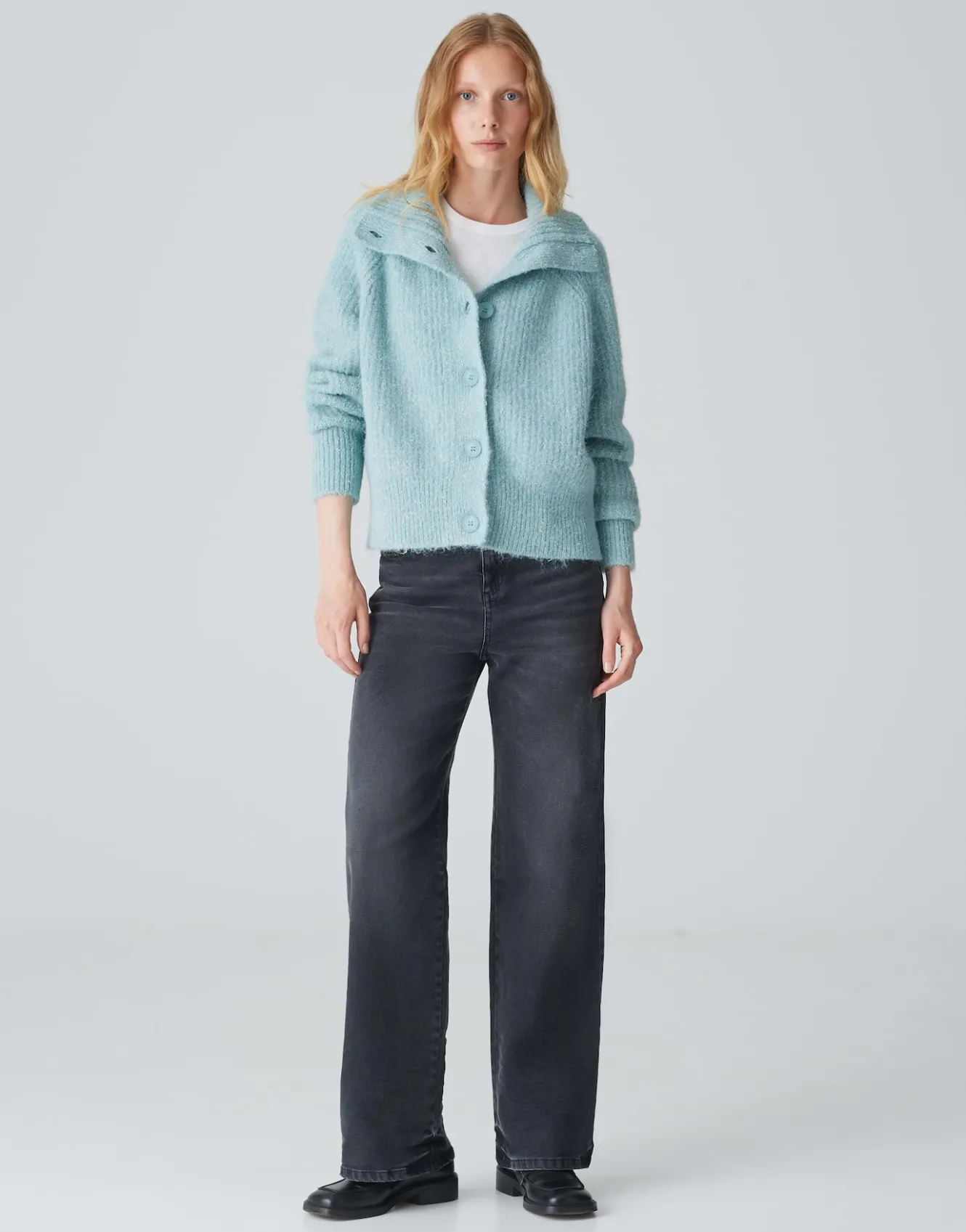 Grofgebreid Vest Dazzi Blauw Online Bestellen*OPUS Fashion