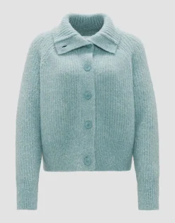 Grofgebreid Vest Dazzi Blauw Online Bestellen*OPUS Fashion