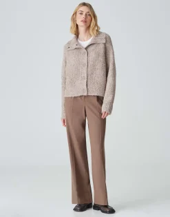 Grofgebreid Vest Dazzi Bruin Online Bestellen*OPUS Clearance