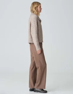 Grofgebreid Vest Dazzi Bruin Online Bestellen*OPUS Clearance