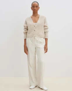Grofgebreid Vest Triya Beige Online Bestellen*OPUS Outlet