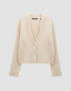 Grofgebreid Vest Triya Beige Online Bestellen*OPUS Outlet