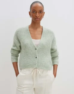 Grofgebreid Vest Triya Groen Online Bestellen*OPUS Hot