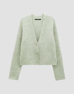 Grofgebreid Vest Triya Groen Online Bestellen*OPUS Hot