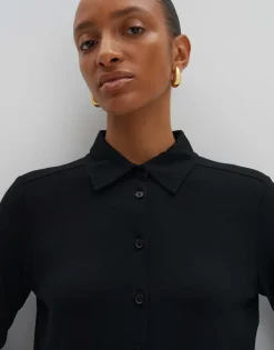 Jerseyshirt Kelly Solid Zwart Online Bestellen*OPUS Cheap