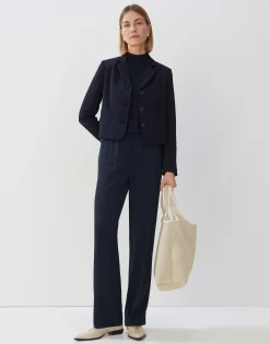 Korte Blazer Nyoto Blauw Online Bestellen*OPUS Cheap