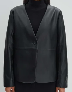 Leren Blazer Noebe Zwart Online Bestellen*OPUS Outlet