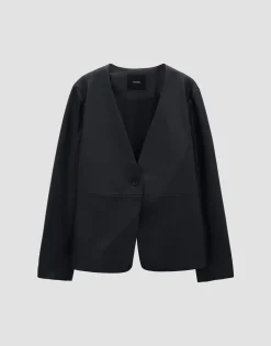Leren Blazer Noebe Zwart Online Bestellen*OPUS Outlet