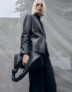 Leren Blazer Noebe Zwart Online Bestellen*OPUS Outlet