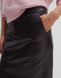 Leren Rok Ofiona Rood Online Bestellen*OPUS Discount