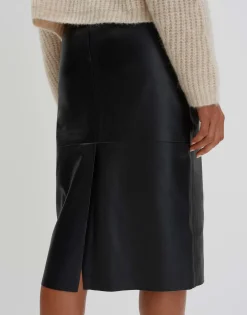 Leren Rok Ofiona Zwart Online Bestellen*OPUS Cheap
